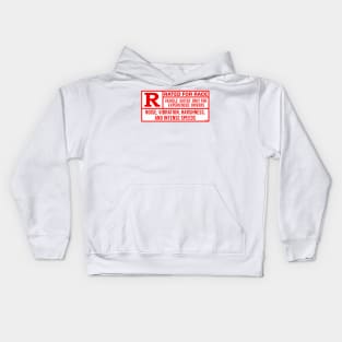 Rated R For Race - White/Red Kids Hoodie